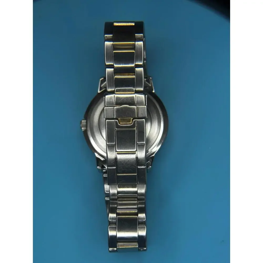 Timex Men's Indiglo 2 Tone Steel Watch Day Date Indicator Water Resistant 50M - Picture 6 of 8